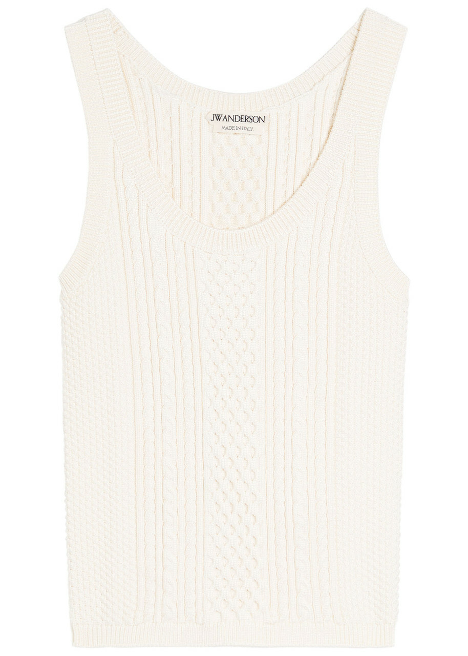 JW Anderson Cable Knit Tank top Ivory