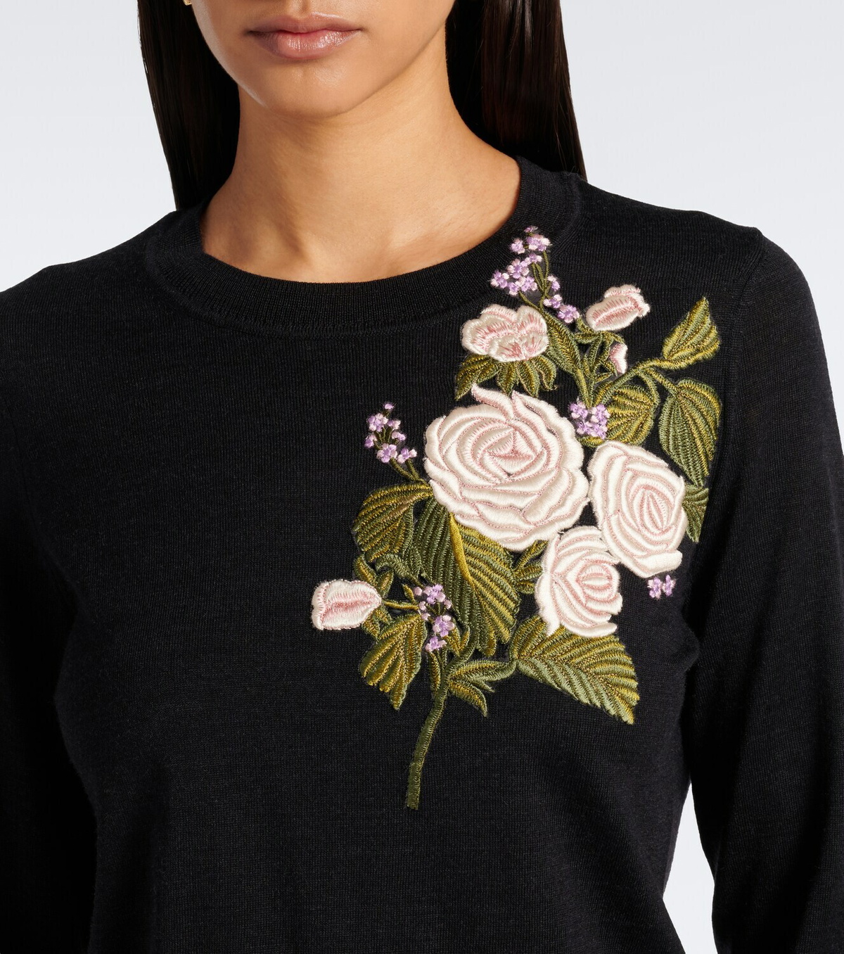 Carolina Herrera Embroidered wool sweater