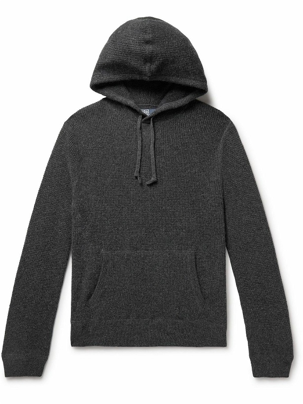 Photo: Polo Ralph Lauren - Slim-Fit Waffle-Knit Cashmere Hoodie - Gray
