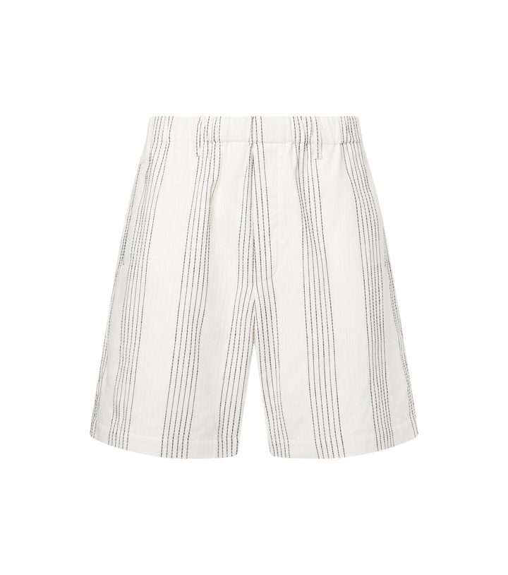 Photo: Commas Kantha striped cotton Bermuda shorts