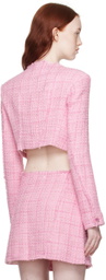 GCDS Pink Cropped Jacket