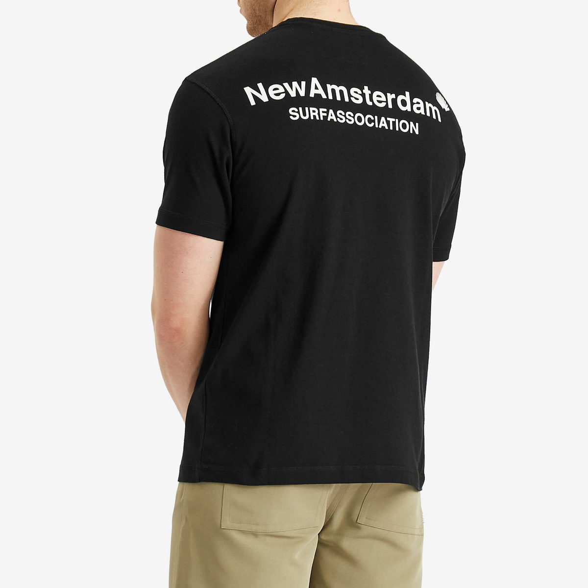 New Amsterdam Surf Association Men's Logo T-Shirt in Black/White