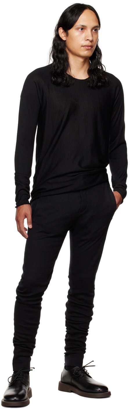 Label Under Construction Black Arched Sweater