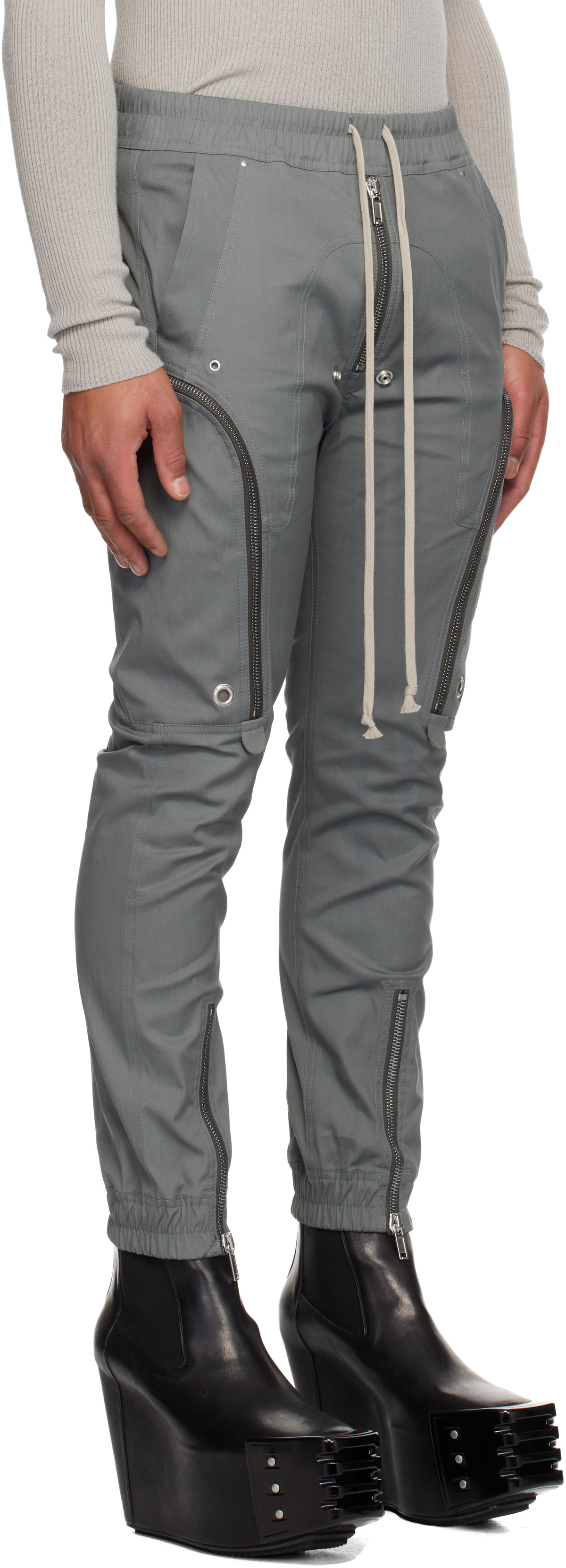 Rick Owens Gray Concordians Bauhaus Cargo Pants Rick Owens