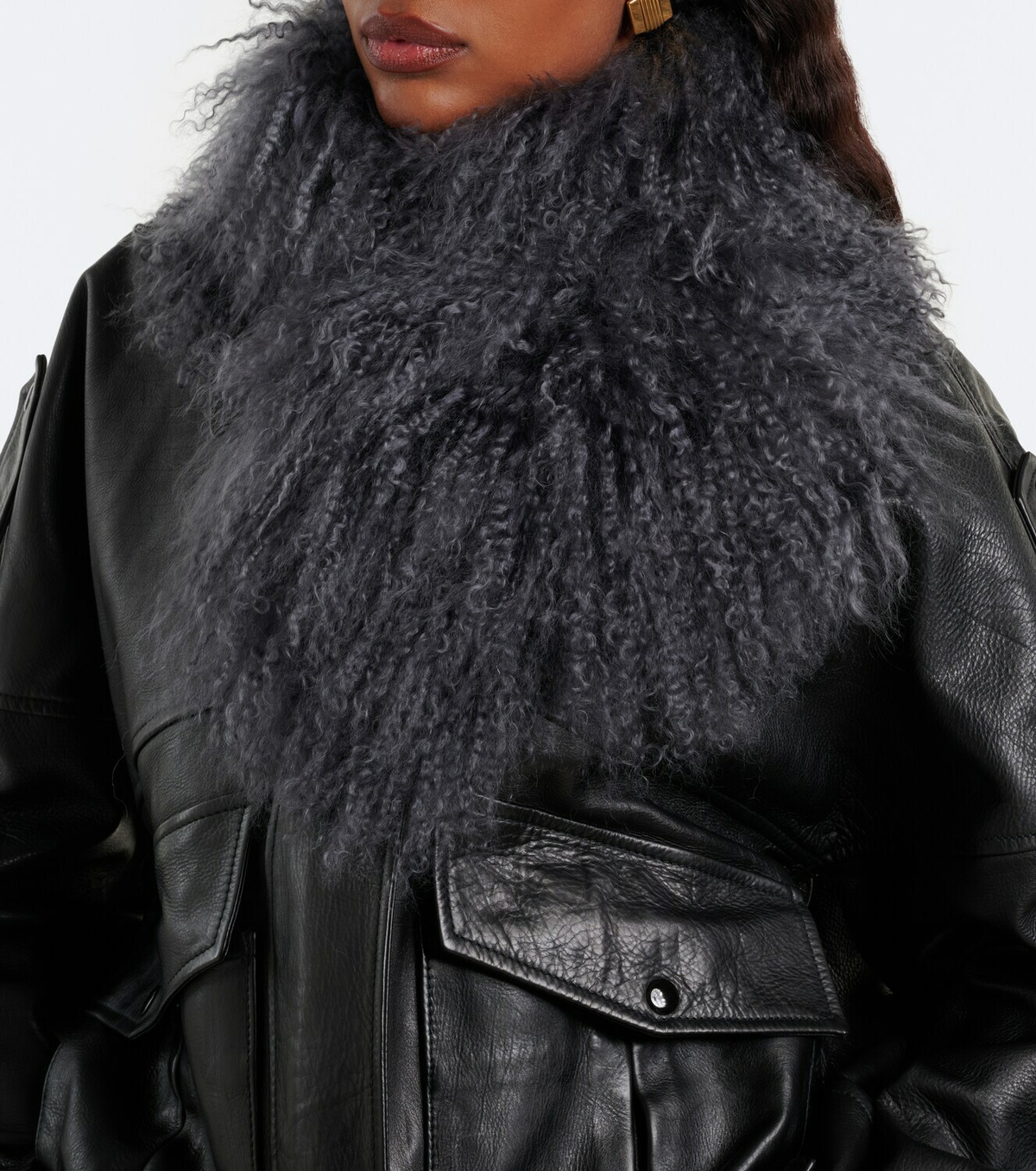 Yves Salomon Shearling scarf