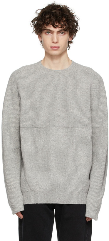 Photo: Tom Wood Grey Knit Round Neck Sweater