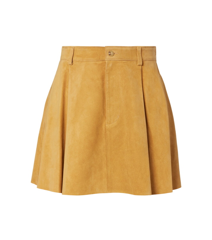 Photo: Polo Ralph Lauren High-rise pleated suede skirt