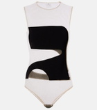 Courrèges Satin and tulle bodysuit