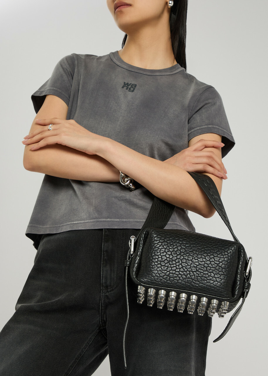 Alexander Wang Ricco Crocodile-effect Leather Shoulder bag - Black - One Size