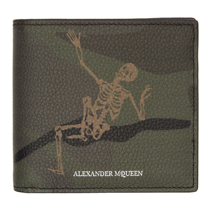 Photo: Alexander McQueen Green Camo Dancing Skeleton Wallet