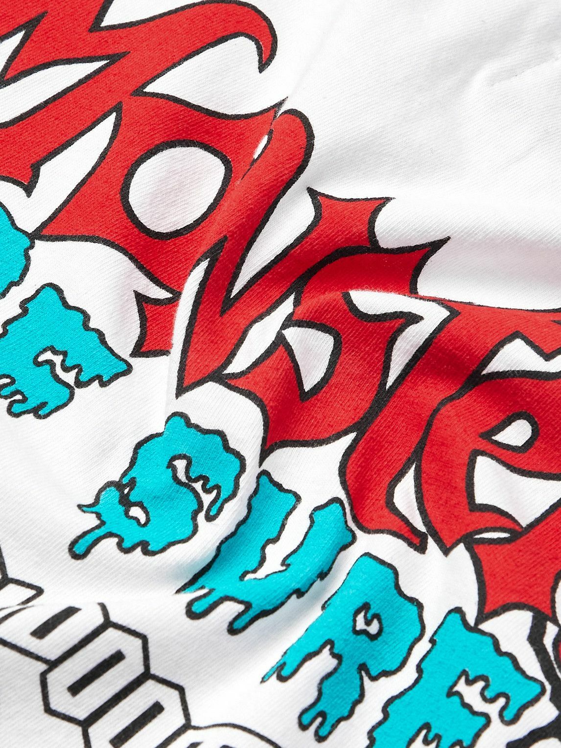 Local Authority LA - Monsters of Surf Logo-Print Cotton-Jersey T-Shirt - White
