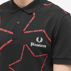 Fred Perry Men's x Pleasures Star Polo Shirt in Black