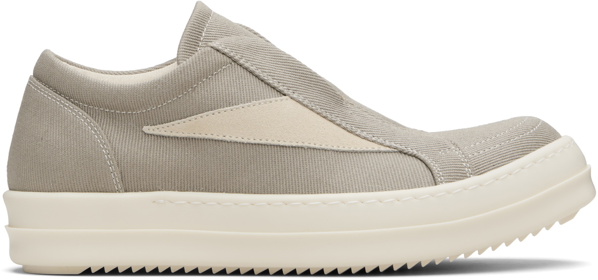 Rick Owens DRKSHDW Taupe Concordians Laceless Vintage Sneaks Sneakers
