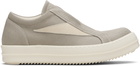 Rick Owens DRKSHDW Taupe Concordians Laceless Vintage Sneaks Sneakers