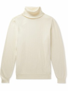 Incotex - Slim-Fit Virgin Wool and Cashmere-Blend Rollneck Sweater - Neutrals