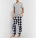 Calvin Klein Underwear - Checked Cotton-Blend Flannel Pyjama Trousers - Blue