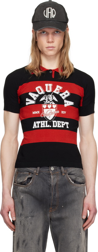 Photo: VAQUERA Black & Red Striped Polo