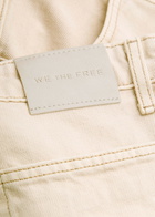 Free People Deep Trance Wide-leg Cropped Jeans Cream