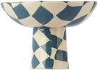 Henry Holland Studio Blue & White Check Chalice Bowl