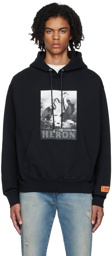 Heron Preston Black Halftone Heron Hoodie