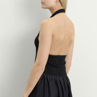 ST. Agni Women's Knit Halter Backless Dress in Black