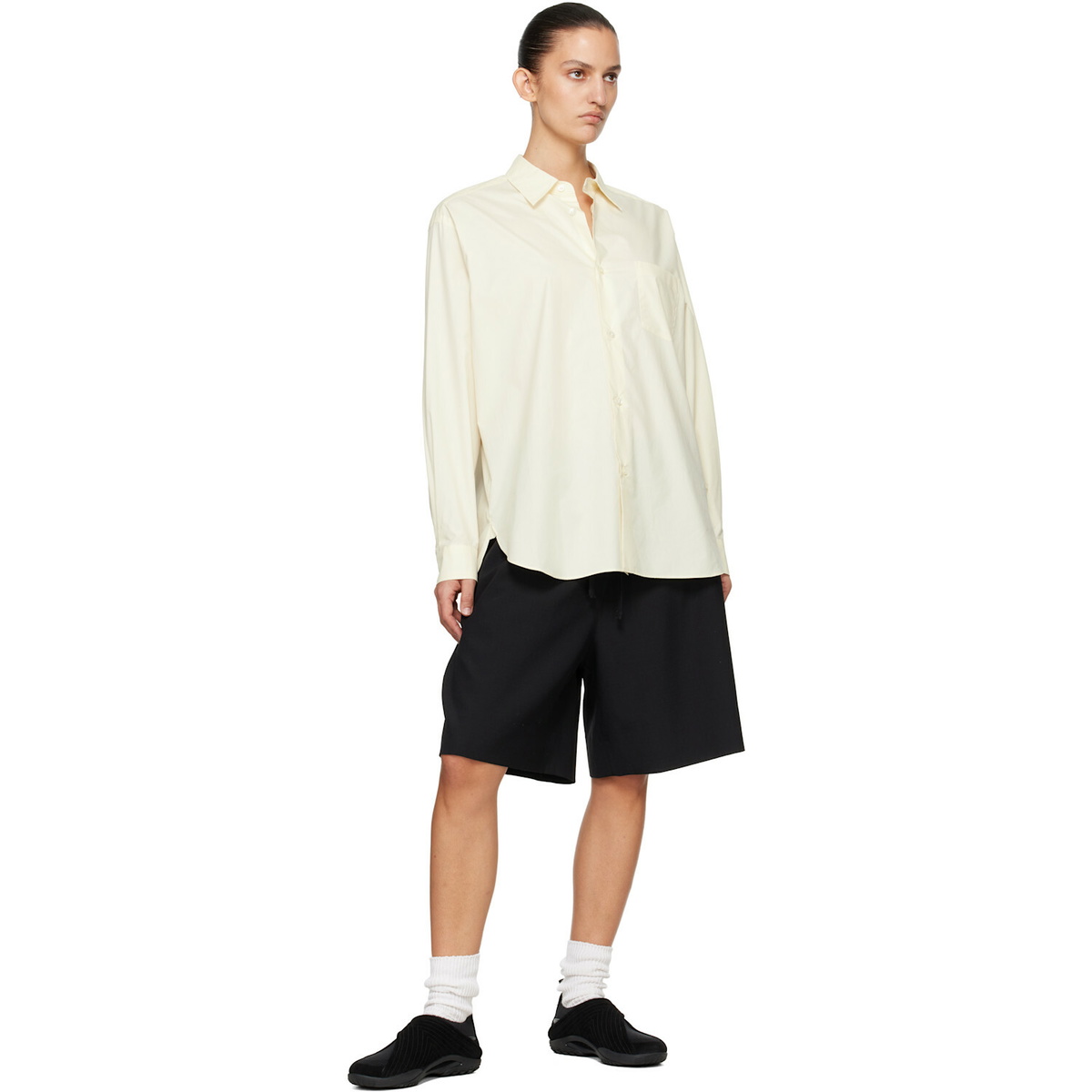 Lanvin Black LNV1 Knit & Suede Sneakers
