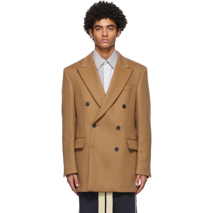 Photo: Loewe Tan Wool and Cashmere Double-Breasted Blazer