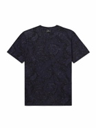 Etro - Logo-Embroidered Paisley-Print Cotton-Jersey T-Shirt - Blue