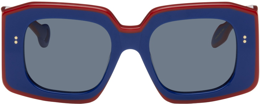 JW Anderson SSENSE Exclusive Blue & Red Bumper Sunglasses