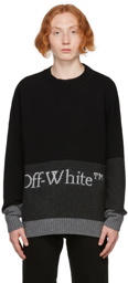 Off-White Black & Grey Color Block Sweater