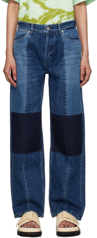 Photo: Jil Sander Blue Paneled Jeans