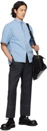 ADER error Blue Half Sleeve Product. 57 Denim Shirt