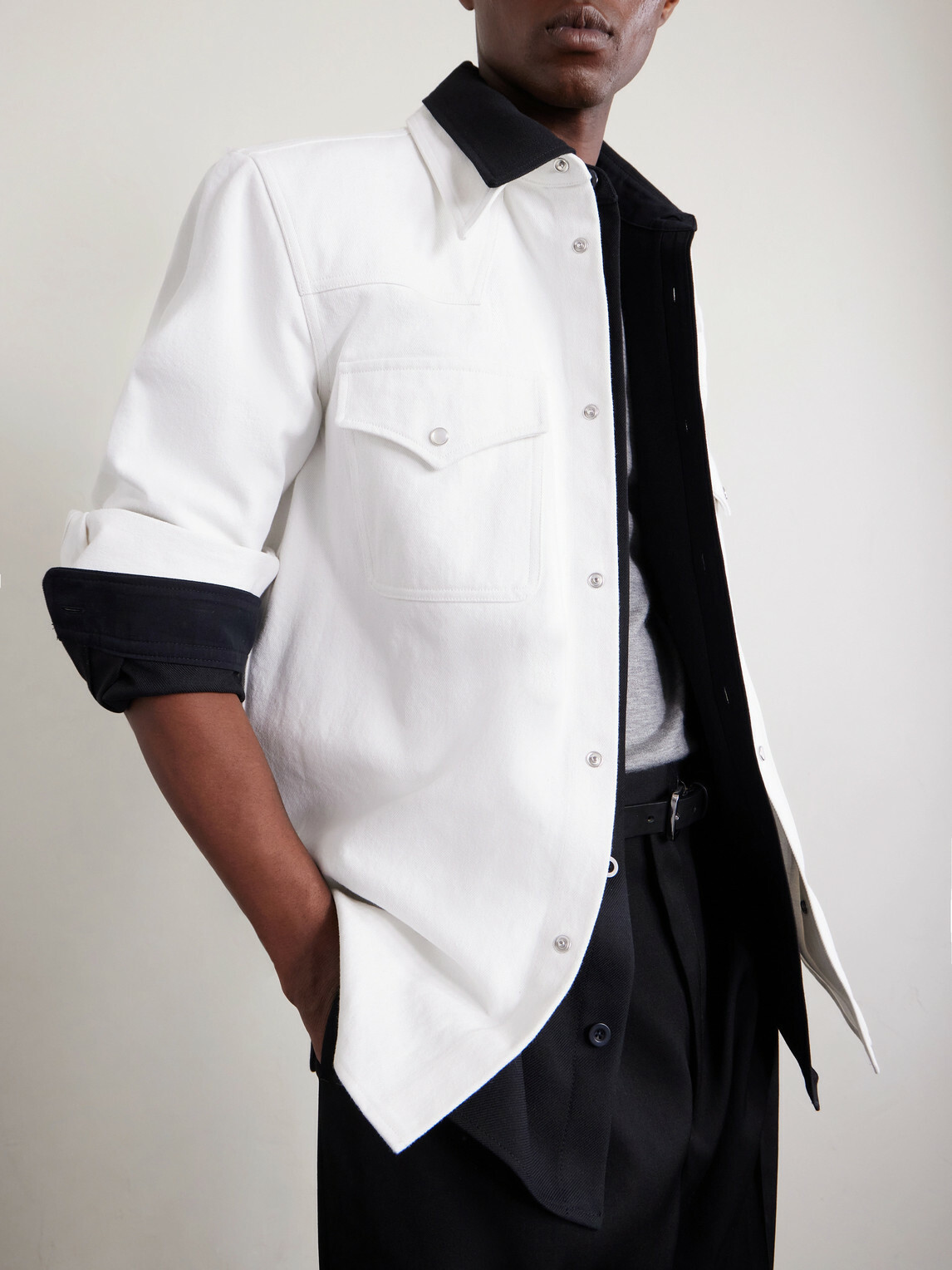 Gabriela Hearst - Richard Denim Western Shirt - White
