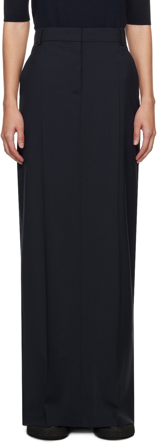 Max Mara Navy Circeo Maxi Skirt Max Mara