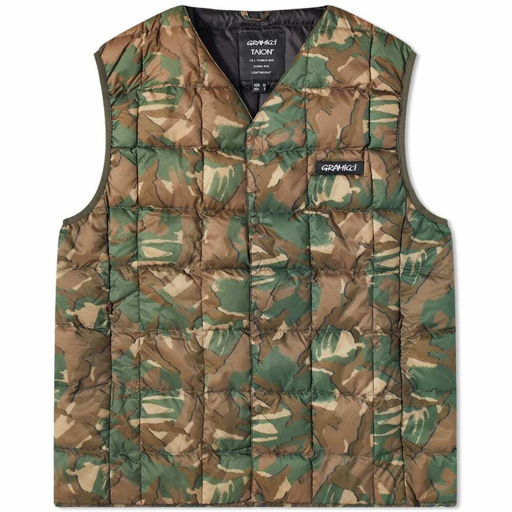 Photo: Gramicci x Taion Down Liner Vest in Camo