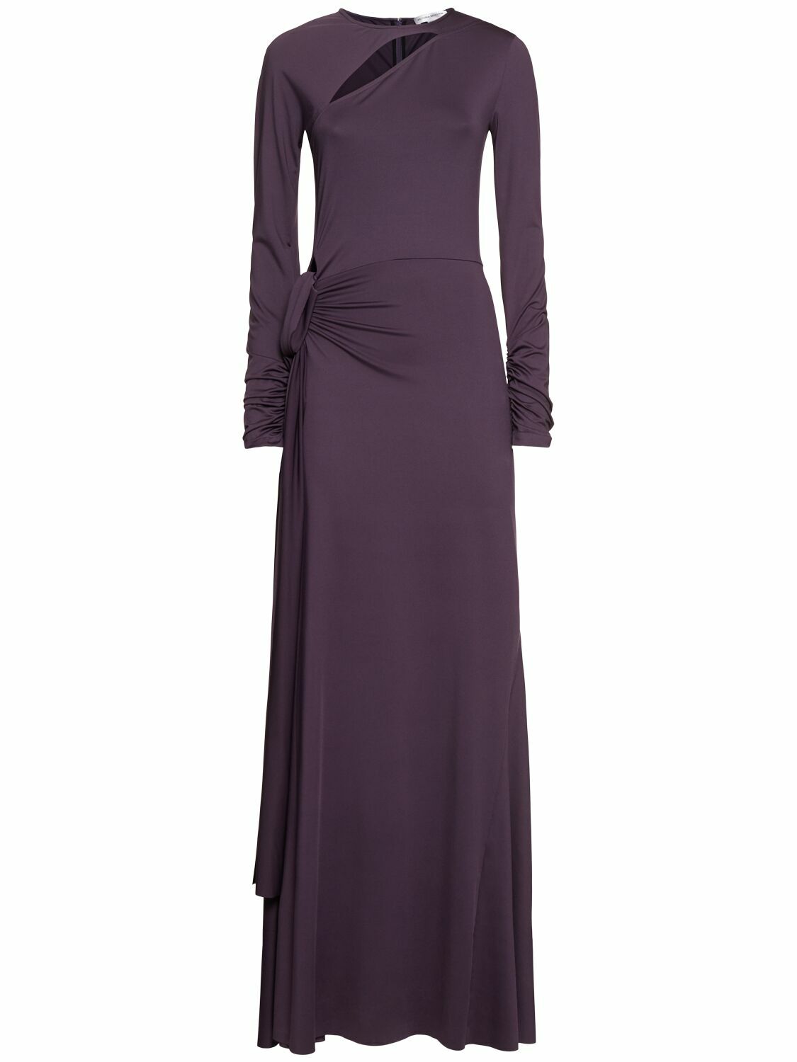 VICTORIA BECKHAM Fluid Drape Long Sleeve Tie-front Gown Victoria Beckham