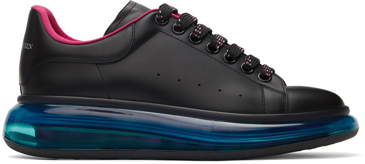 Photo: Alexander McQueen Black & Blue Clear Sole Oversized Sneakers