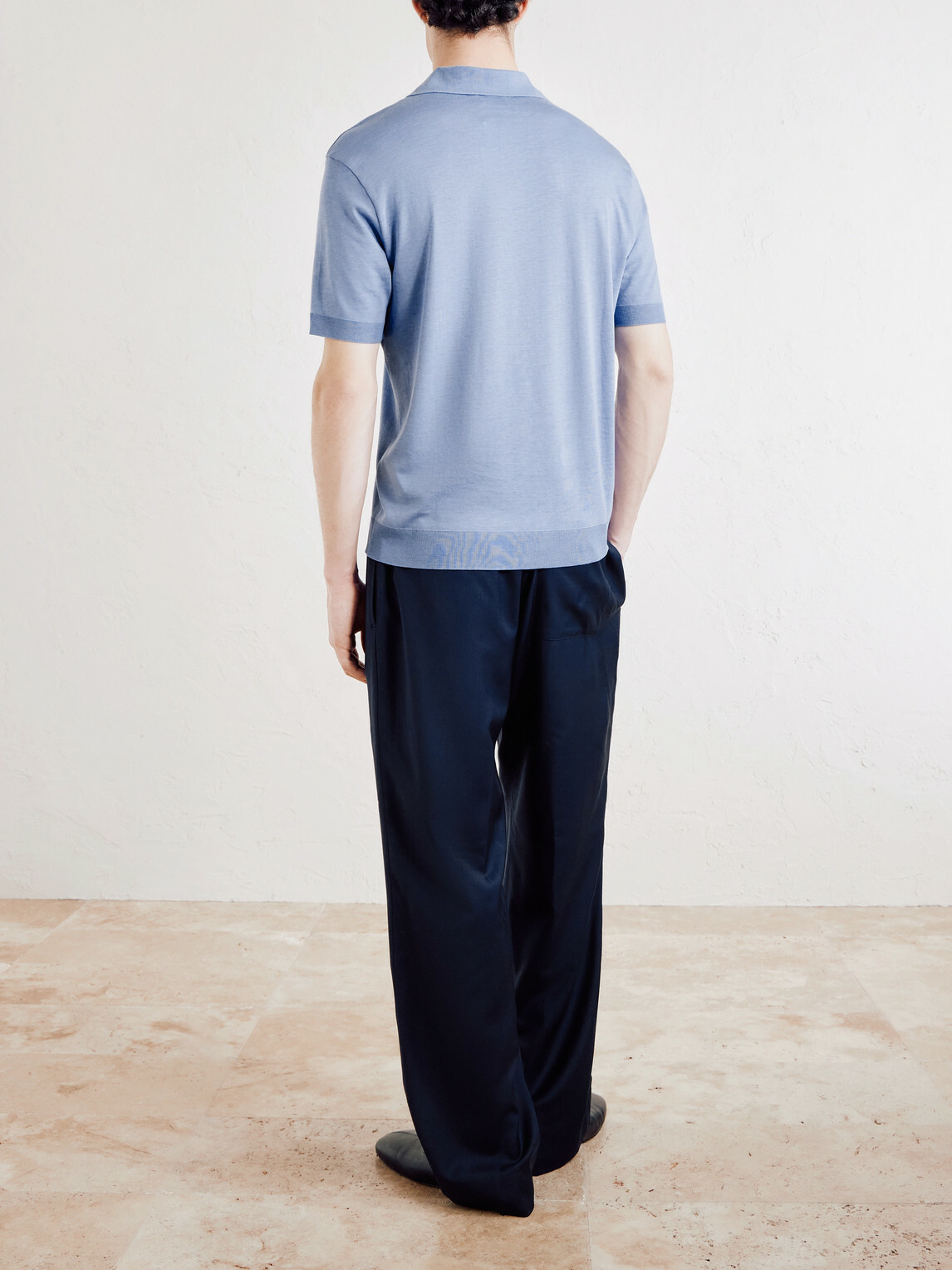 Altea - Pierre Lyocell and Cotton-Blend Polo Shirt - Blue