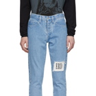 Enfants Riches Deprimes Blue Logo Patch Jeans