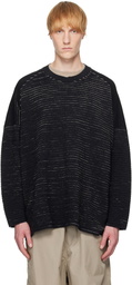 Jan-Jan Van Essche Black O-Project Linen Cotton Yarn Knit#70 Sweater