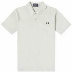 Fred Perry Men's Original Plain Polo Shirt - Made in England in Light Oyster/Navy