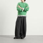 YMC Men's Suedehead Crew Neck Jumper in Green