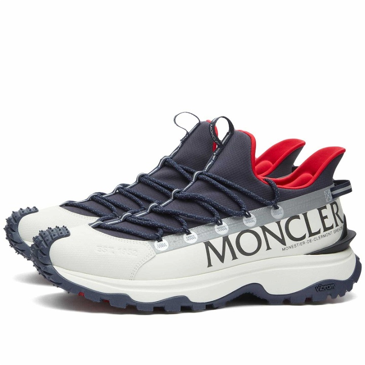 Photo: Moncler Men's Trailgrip Lite 2 Low Top Sneakers in White/Red