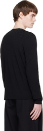 Dries Van Noten Black Pointelle Sweater