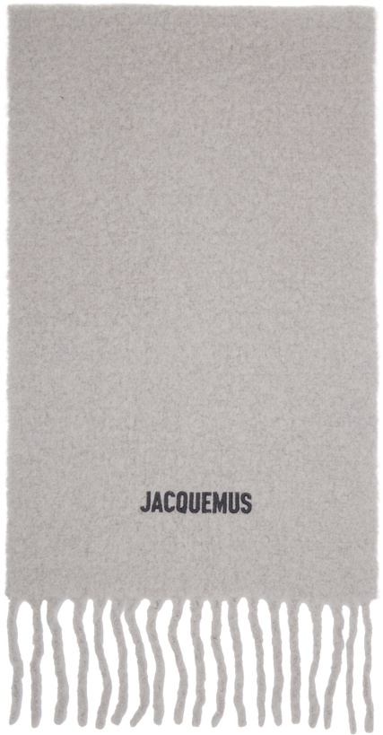 Photo: JACQUEMUS Gray 'The Moisson' Scarf
