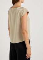 Herno Crepe de Chine top Cream