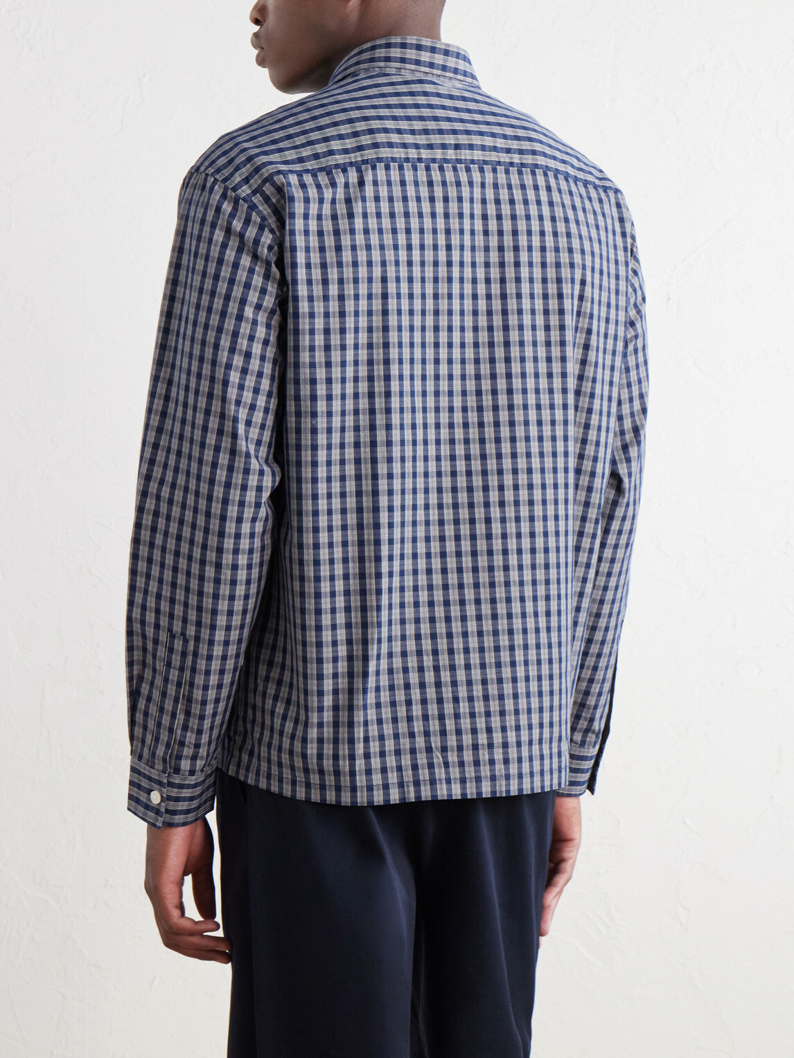 NN07 - Deon 50035 Checked Woven Organic Cotton Shirt - Blue