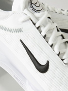 Nike Tennis - NikeCourt Zoom NXT Leather-Trimmed Mesh Tennis Sneakers - White