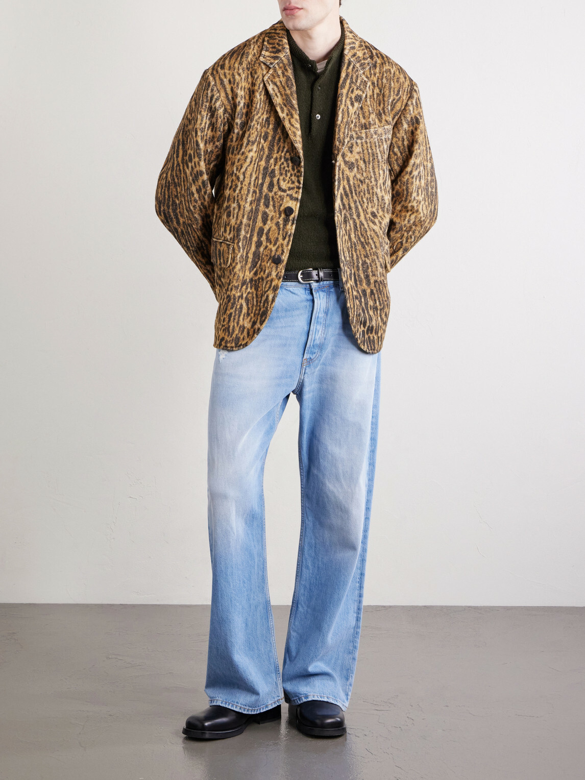 Visvim - Bowen Leopard-Print Silk Blazer - Neutrals