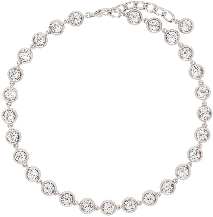 Photo: Amina Muaddi Silver Iris Necklace